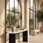 Modern Polywood Console Table Black Legs