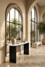 Modern Polywood Console Table Black Legs