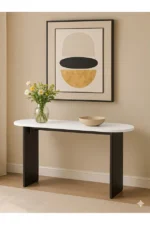 Modern Polywood Console Table Black Legs - Image 5