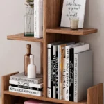 Modern Plywood Desktop Book Organizer Shelf