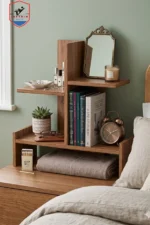Modern Plywood Desktop Book Organizer Shelf - Image 2