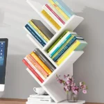 Minimalist Wooden Tree Bookcase Storage Rack