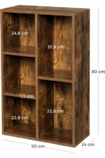 5-Cube Bookcase for Home Office Storage - Image 2