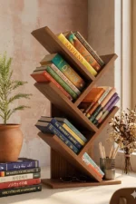 Minimalist Tree Bookshelf Wooden Storage Rack