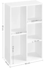 5-Cube Polywood Bookshelf Storage Organizer - Image 4