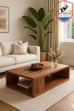 Solid Walnut Minimalist Coffee Table