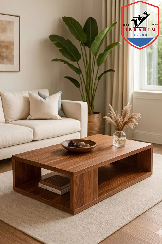 center table 1 Solid Walnut Minimalist Coffee Table - Image 1