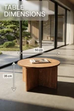 Modern Round Plywood Coffee Table - Image 3