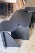Modern Black Brown Minimalist Coffee Table - Image 5