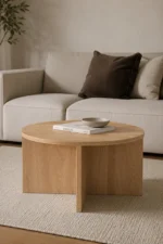 Modern Round Plywood Coffee Table