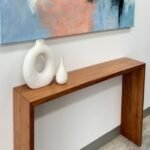 Modern Minimalist Light Brown Console Table