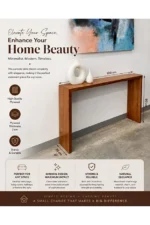 Modern Minimalist Light Brown Console Table - Image 5