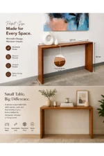 Modern Minimalist Light Brown Console Table - Image 4