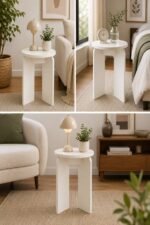 Lamp Side Table White - Image 2
