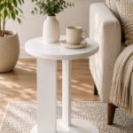 Side Coffee Table White