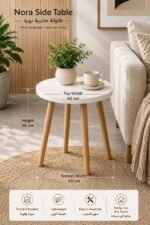 Modern Round Table Grey - Image 7