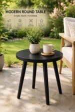 Modern Round Table Grey - Image 9