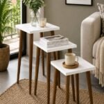 Nesting Side Table Set White