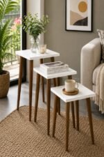 Nesting Side Table Set Brown - Image 7