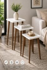 Nesting Side Table Set Brown - Image 8