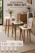Nesting Side Table Set Brown - Image 9