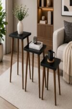 Nesting Side Table Set Brown - Image 5
