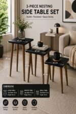 Nesting Side Table Set Brown - Image 6