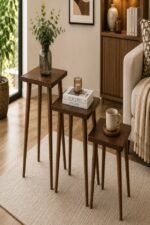Nesting Side Table Set Brown - Image 3