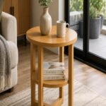 Modern Round Table with Storage