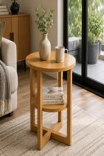 Modern Round Table Storage Black - Image 11