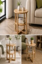Modern Round Table Storage Black - Image 9