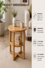 Modern Round Table Storage Black - Image 10