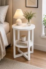Modern Round Table Storage Black - Image 4