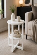 Modern Round Table Storage Black - Image 5