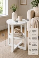 Modern Round Table Storage Black - Image 7