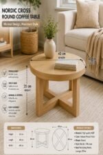 Nordic Round Table Brown - Image 3