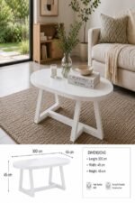 Arden Ovale Coffee Table Brown - Image 5