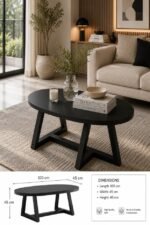 Arden Ovale Coffee Table Brown - Image 8