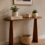 Minimalist Dark Brown Console Table