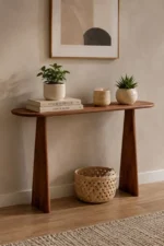 Minimalist Dark Brown Console Table