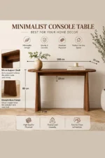 Minimalist Dark Brown Console Table - Image 2