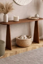 Minimalist Dark Brown Console Table - Image 4