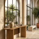 Modern Brown Entrance Console Table