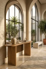 Modern Brown Entrance Console Table