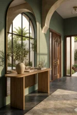 Modern Brown Entrance Console Table - Image 2