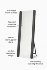 Black Frame Full Length Floor Mirror - Image 3