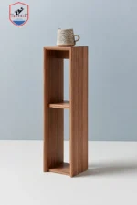 Modern Waterfall Corner Side Table Brown - Image 2