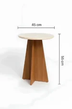 Round Polywood Side Table with Black Base - Image 3