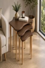 Luna Wave Nesting Table Black - Image 5