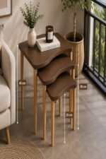 Luna Wave Nesting Table Black - Image 6